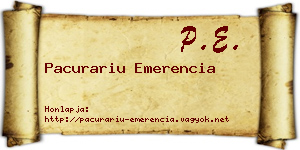 Pacurariu Emerencia névjegykártya